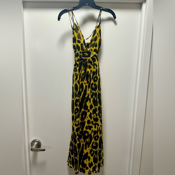 ASOS Cheetah Print Chiffon Maxi Beach Sheer Dress Dress Cover Up - Picture 5 of 10